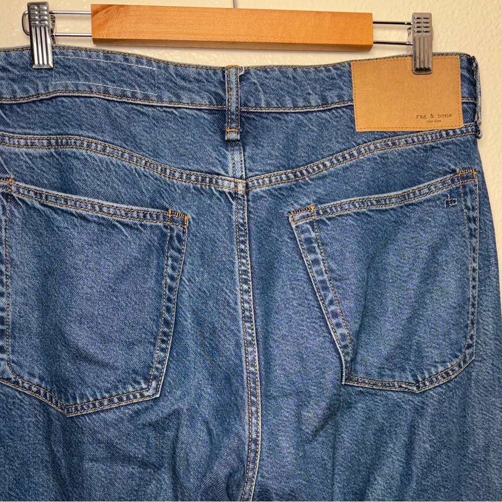 Rag & Bone Logan Low Rise Wide Leg Jean button fly blue jeans in Lily Women's 29 - Picture 15 of 16